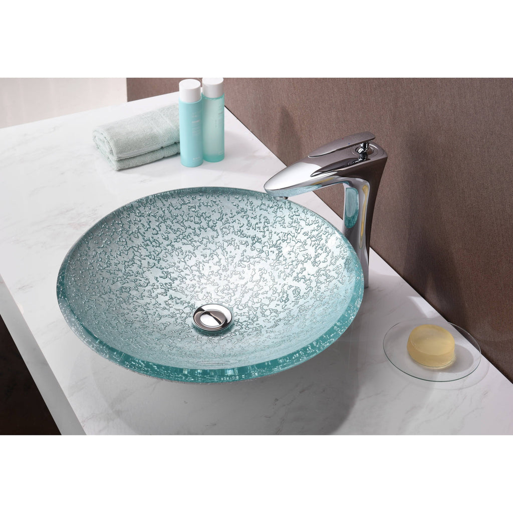 Clear Glass Vessel Sink V374362