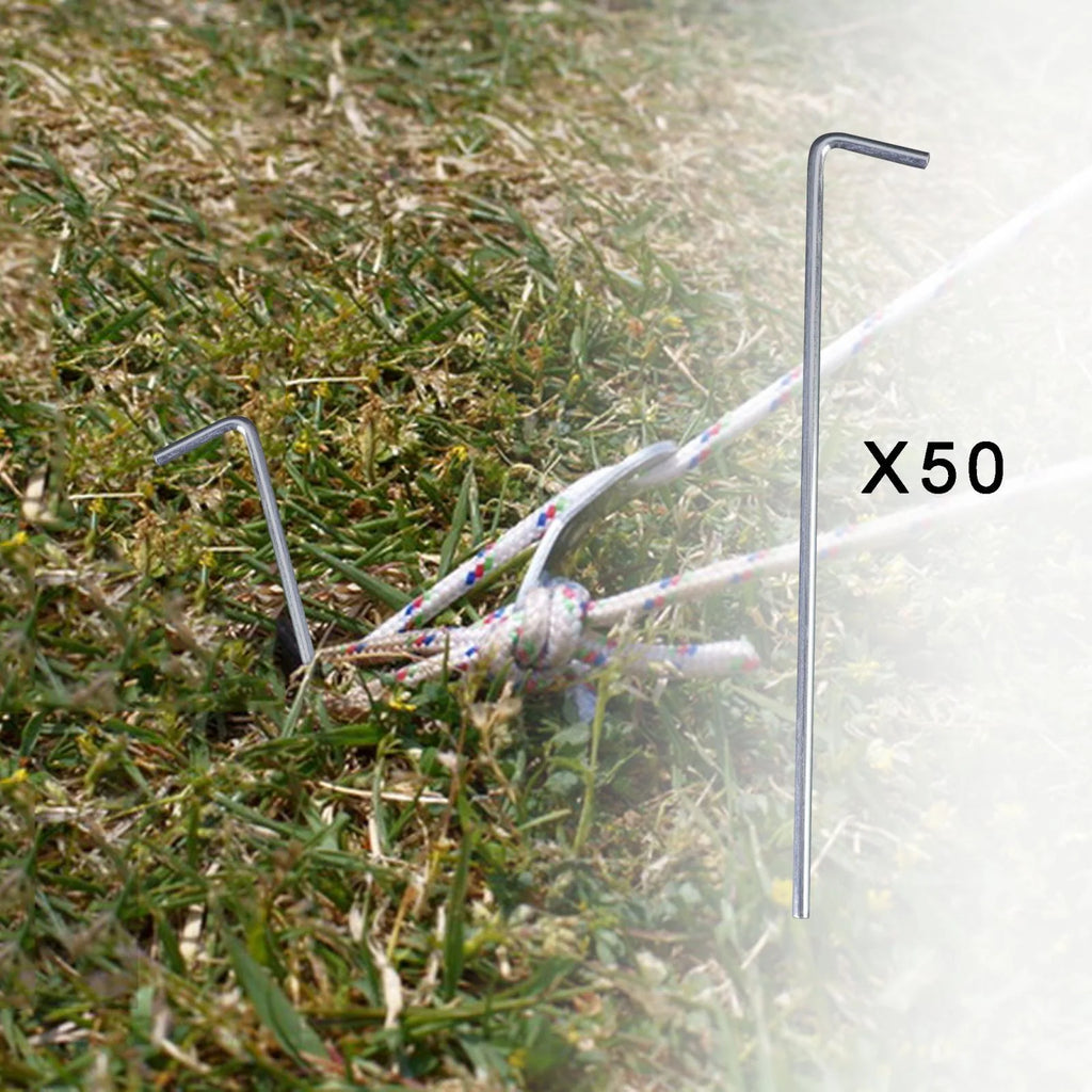 50x Heavy Duty Aluminum Alloy Tent Pegs Stakes C13825