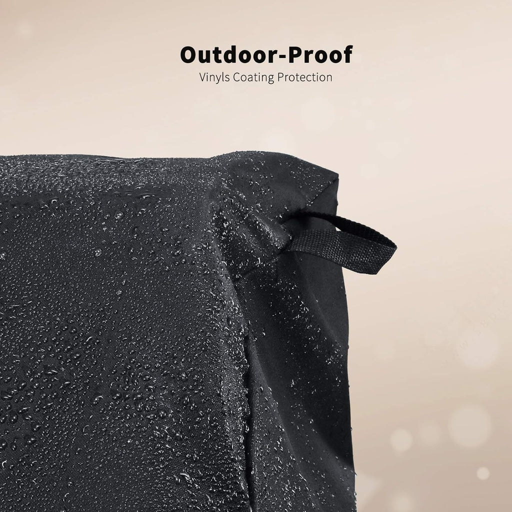 Black 600D Waterproof Griddle Cover with Support Pole K368744