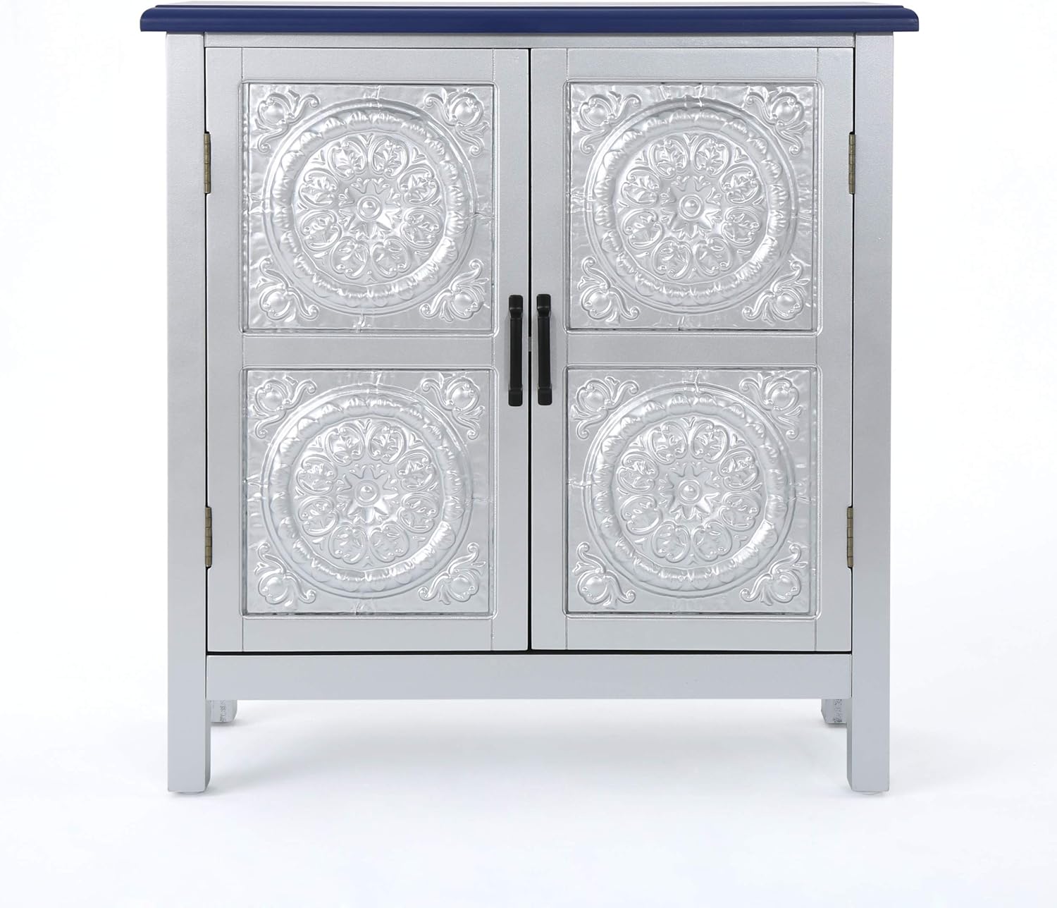 Navy Blue Firwood Cabinet with Faux Wood Overlay K3843