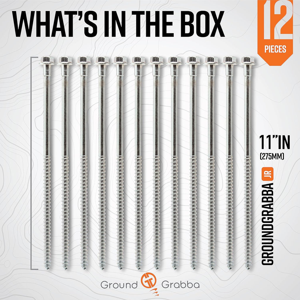 11 Inch Heavy Duty Screw-In Ground Anchors, 12 Pack I595859