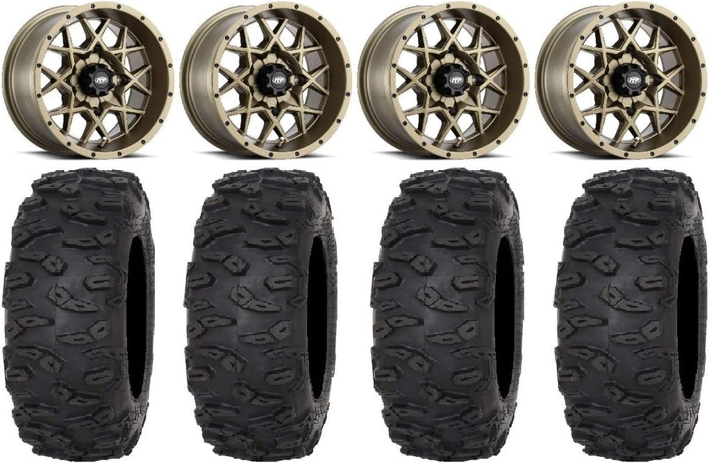 Bronze 14 Wheels 30 Tires 4x156 Bolt Pattern 12mmx1.25 Lug kit H8299