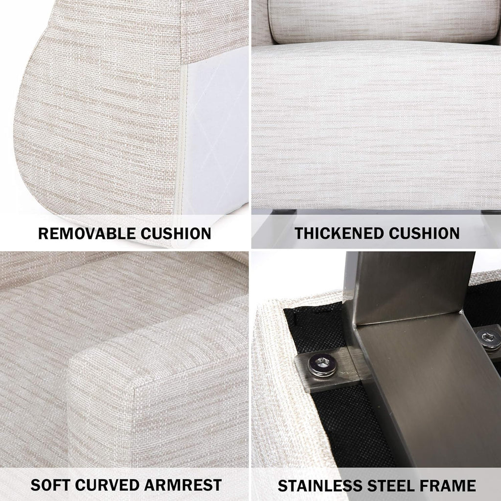 White PU Leather Club Sofa Set Of 2 C50326