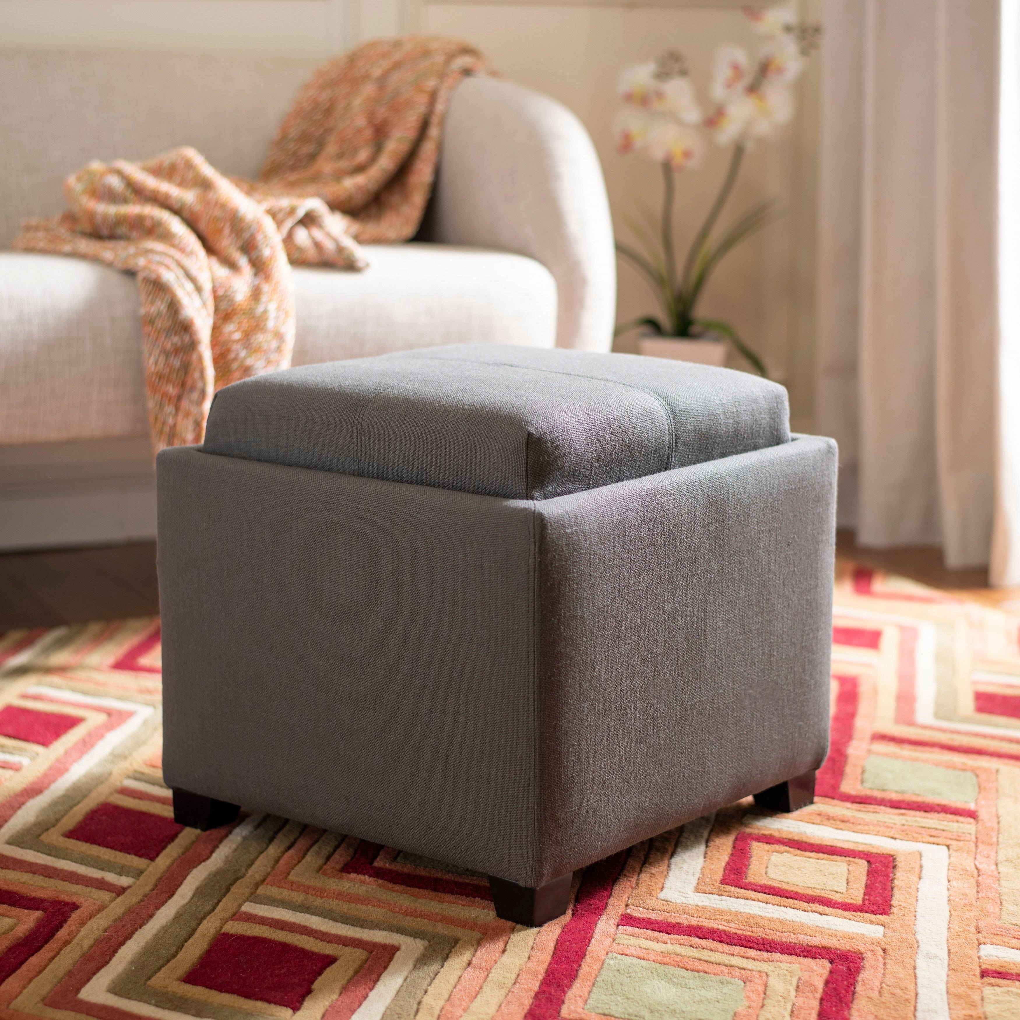 Charcoal Single Tray Ottoman I6064