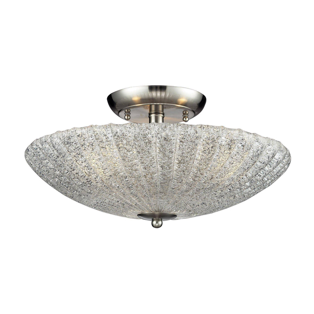Satin Nickel 3 Light Semi Flush M185891