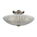 Satin Nickel 3 Light Semi Flush M185891