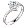 1.25 CT Solitaire Oval Diamond Engagement Ring, 14K White Gold W8672