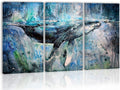 Blue Whale Canvas Painting Wall Art M893