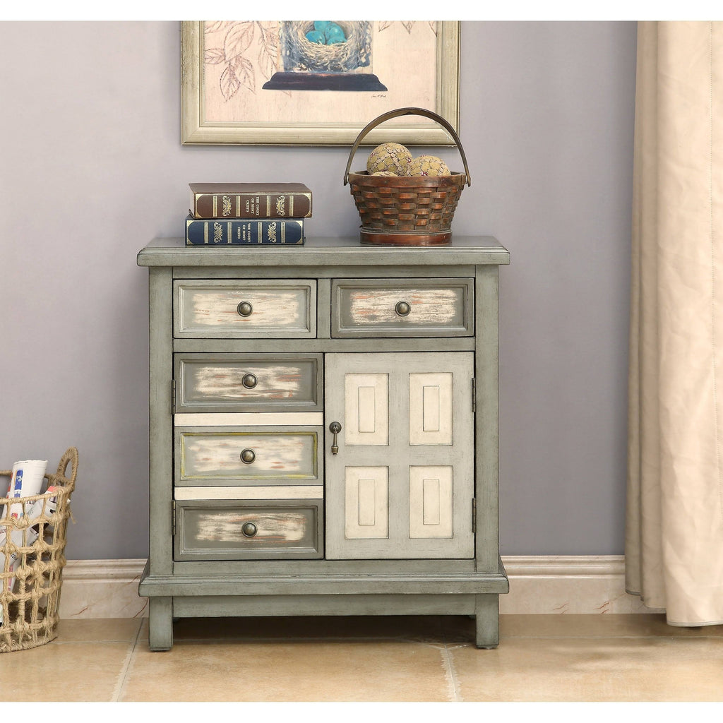 Grey Two Drawer Two Door Cabinet F614
