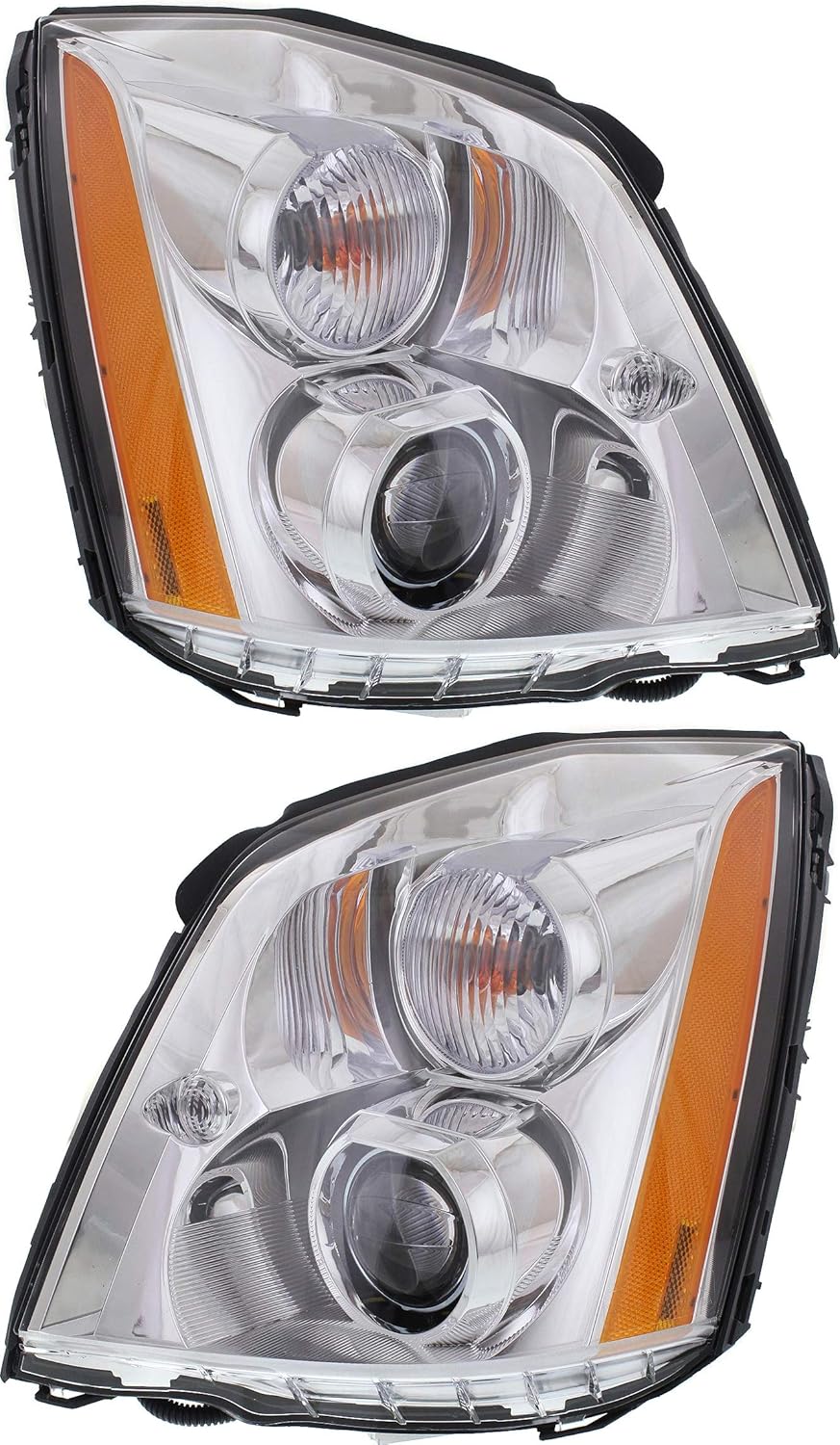 Headlight Assembly with HID Kit, Set of 2, Clear Lens C448