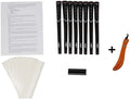 Midsize Black Golf Grips with Grip Tape and Instructions H240743