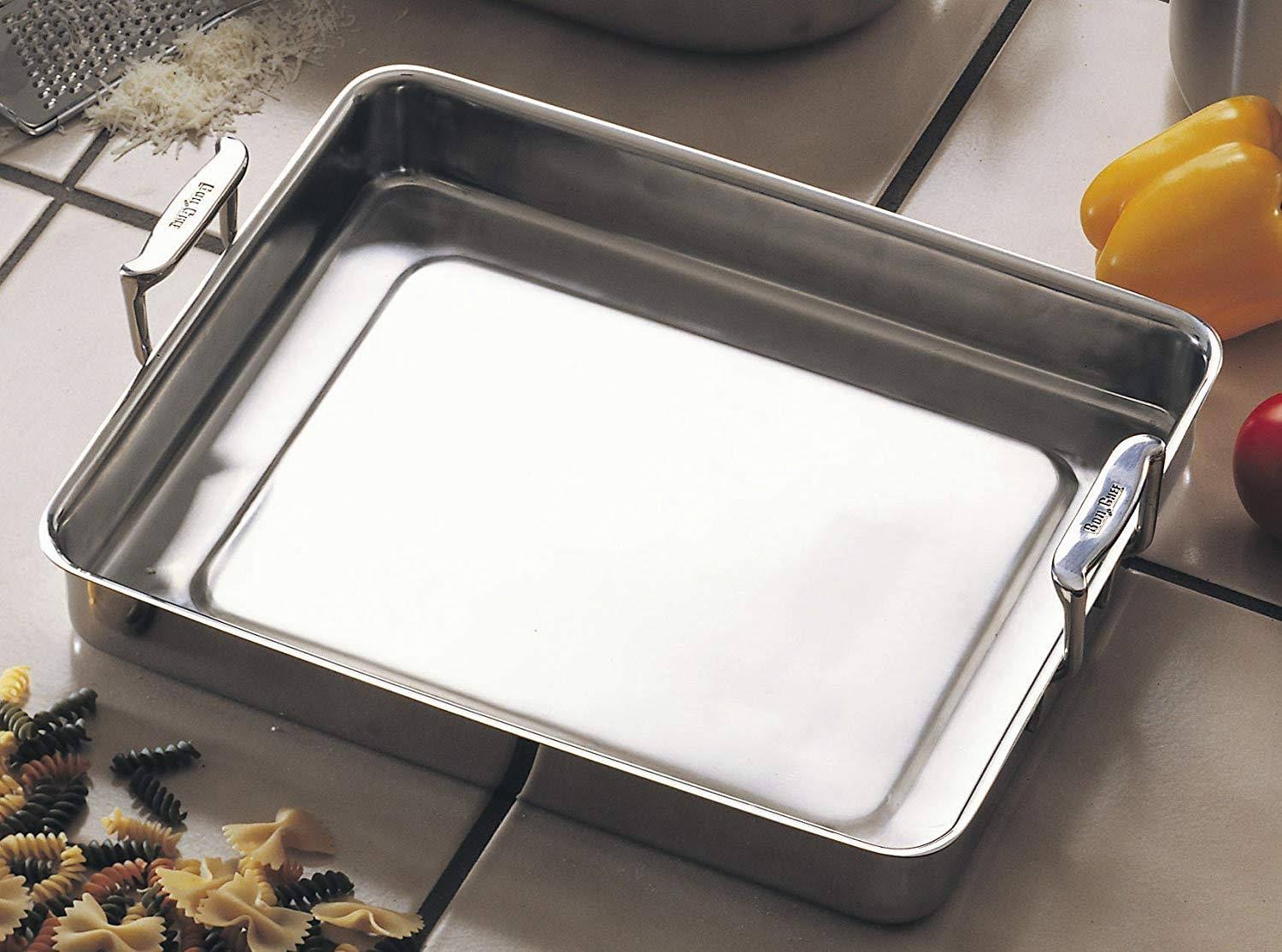 Stainless Steel Food Pan with Handles, 5 Quart P9586