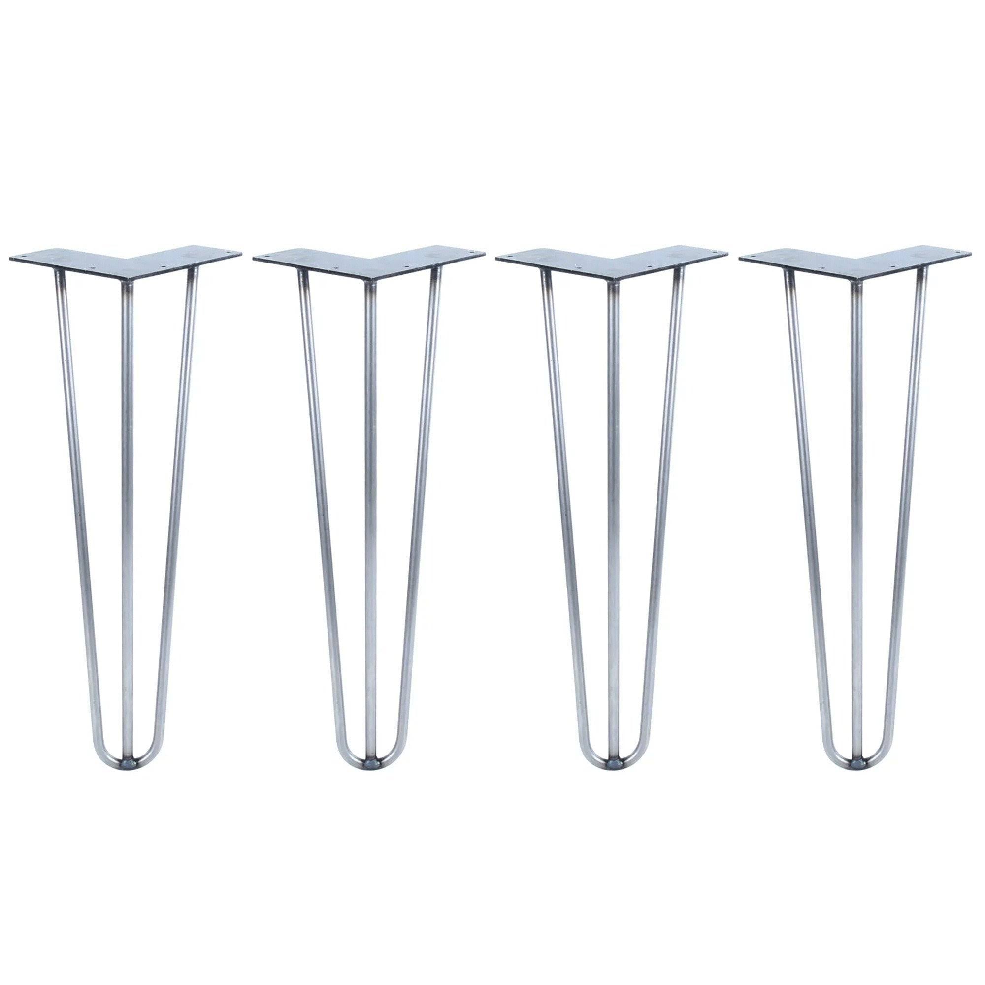 Raw Steel Hairpin Legs Set of 4 B872