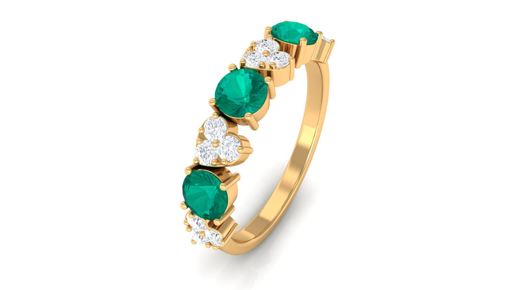 14K Yellow Gold Emerald Ring B380