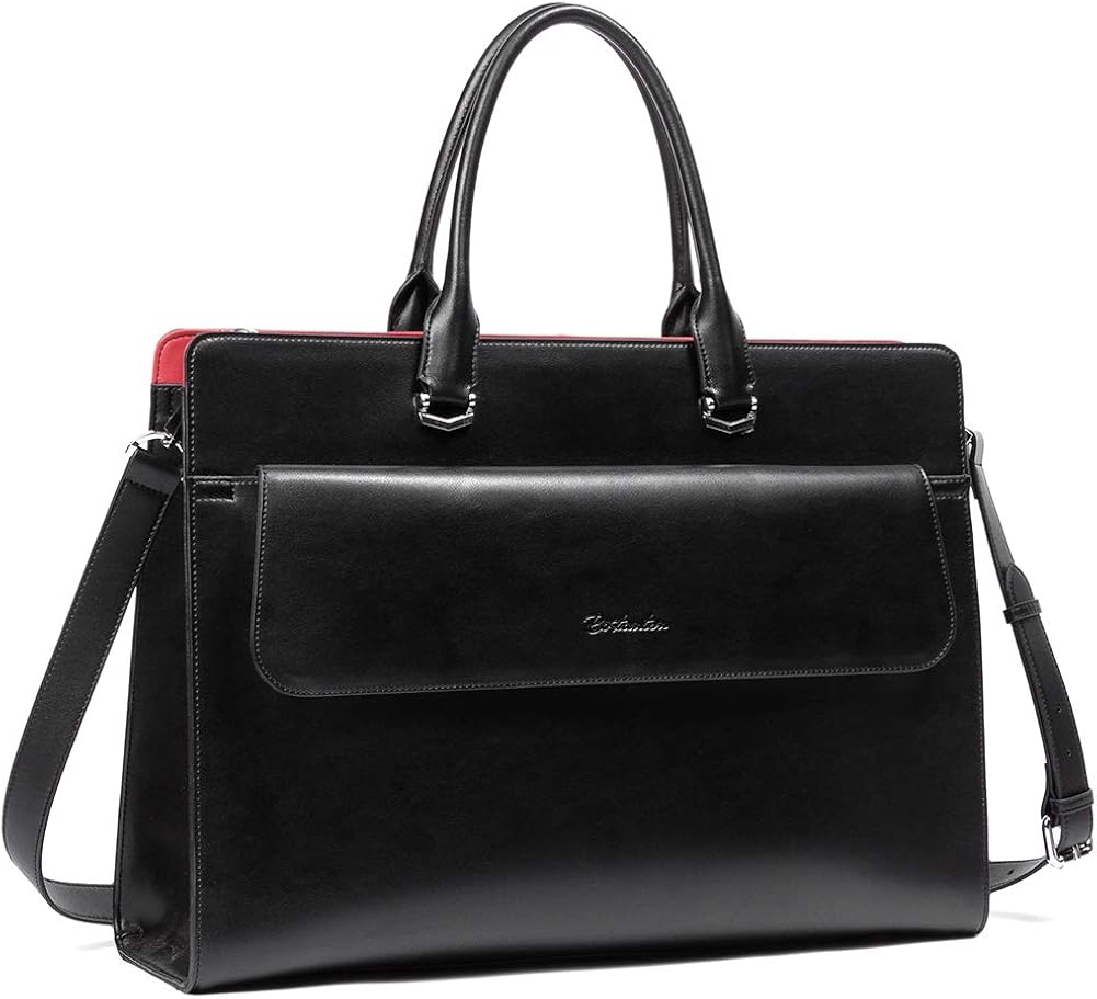 15.6 Inch Leather Laptop Shoulder Bag Y81419