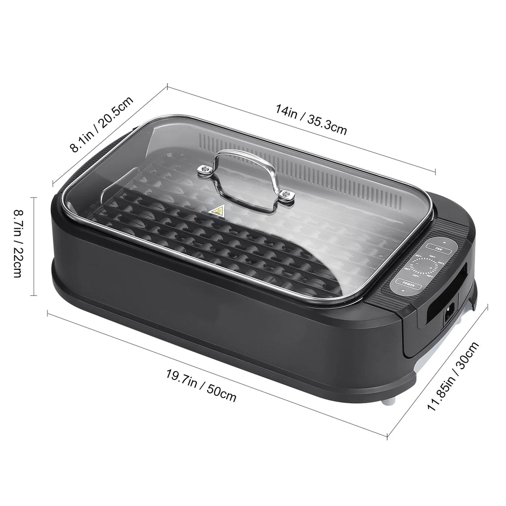 Smokeless Indoor BBQ Grill 1500W Nonstick C19761