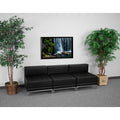 Black LeatherSoft Lounge Set, 3 Pieces I779