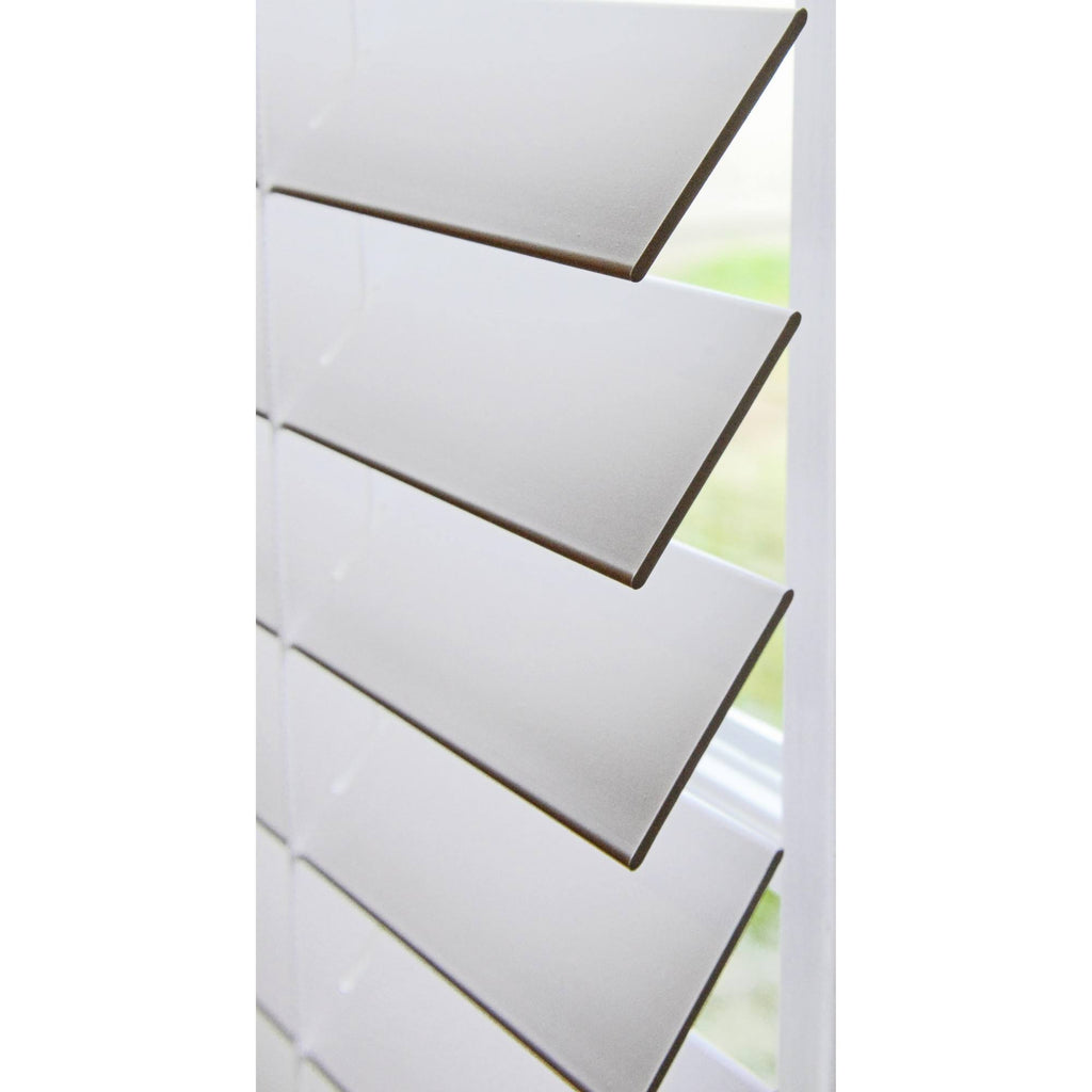 White Faux Wood Cordless Blinds A344271