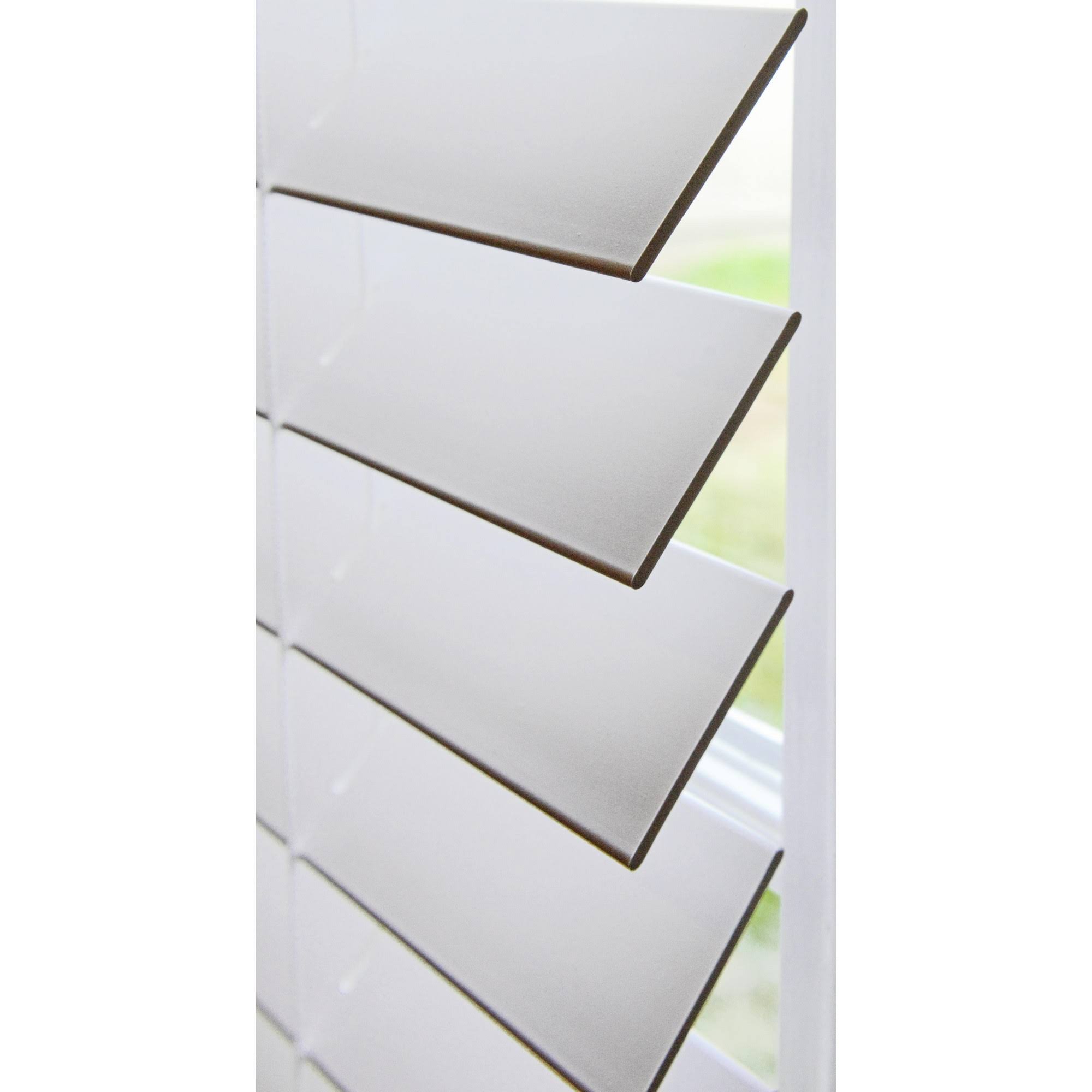 White Faux Wood Cordless Blinds A344271