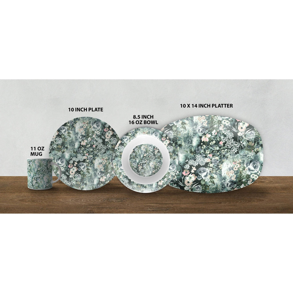 Gray Orange Thermosaf Dinner Set K509026