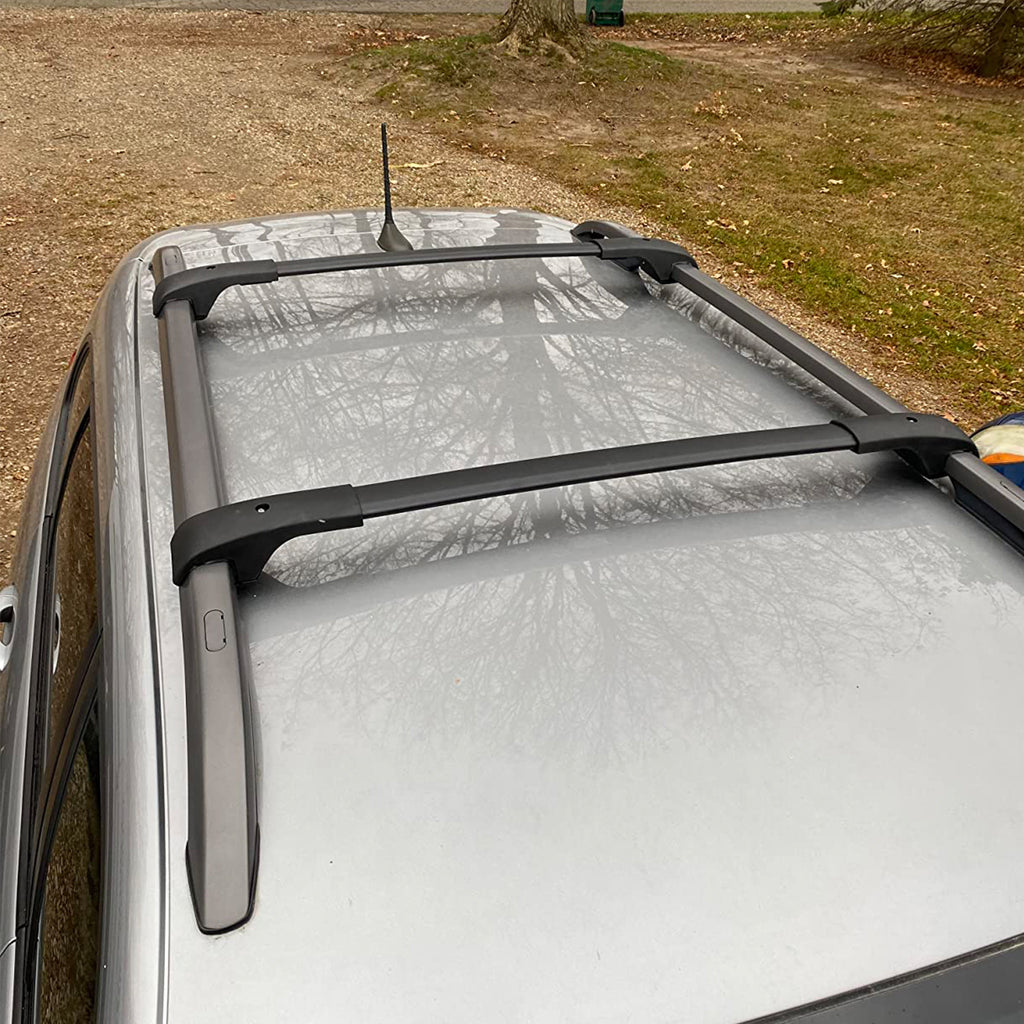 Black Aluminum Roof Rack Cross Bar Cargo Carrier 2PCS O17603