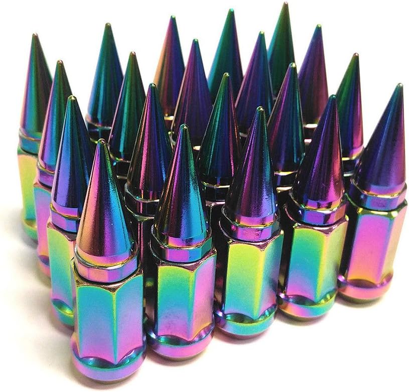 Purple 20pcs 12x1.5 Extended Spike Lug Nuts Pack of 2 Q711