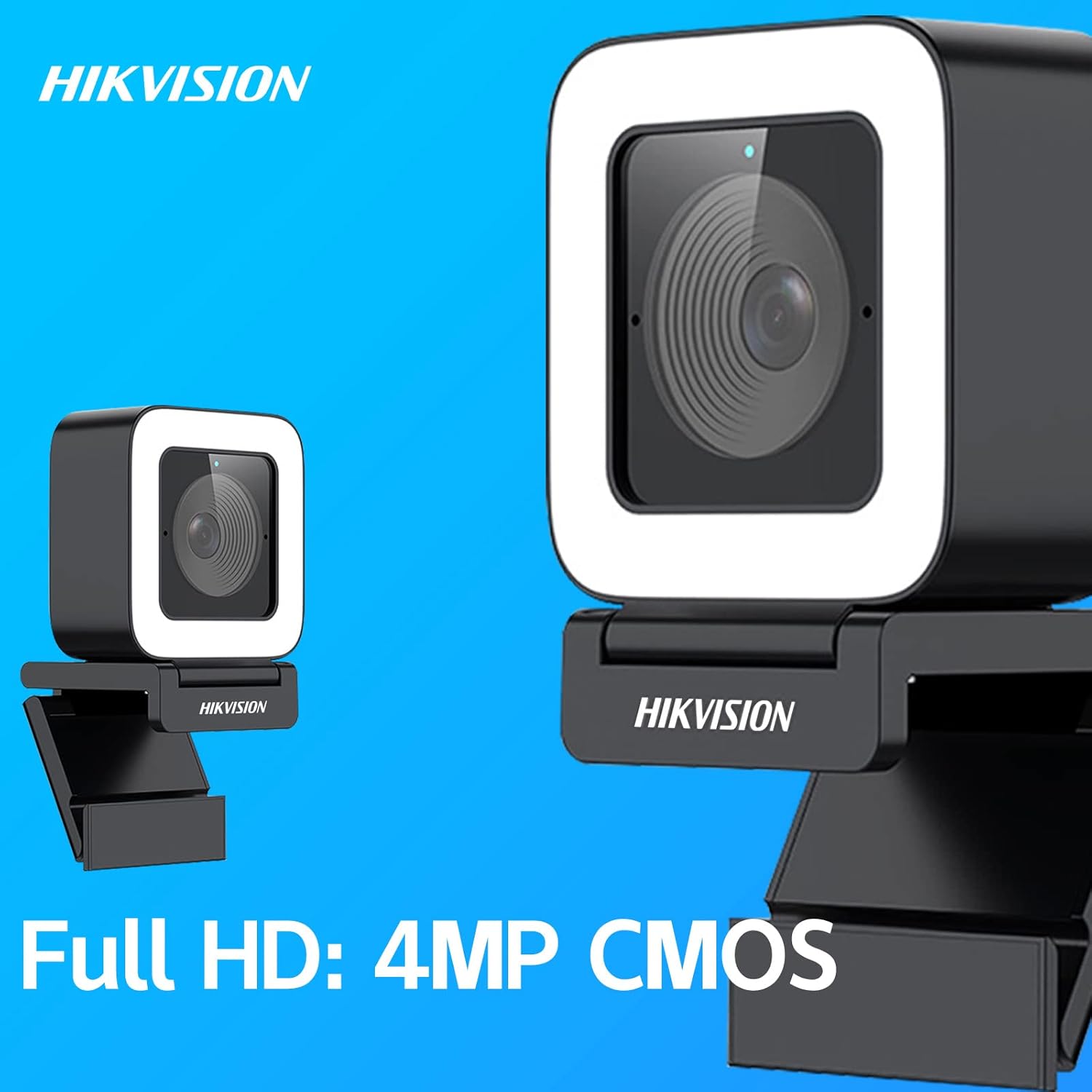 2K HD Webcam with Light Microphone, 2 Built-in Noise Reduction Mics, Autofocus, 30fps Type C USB2.0, Tripod Pack of 2 D55763