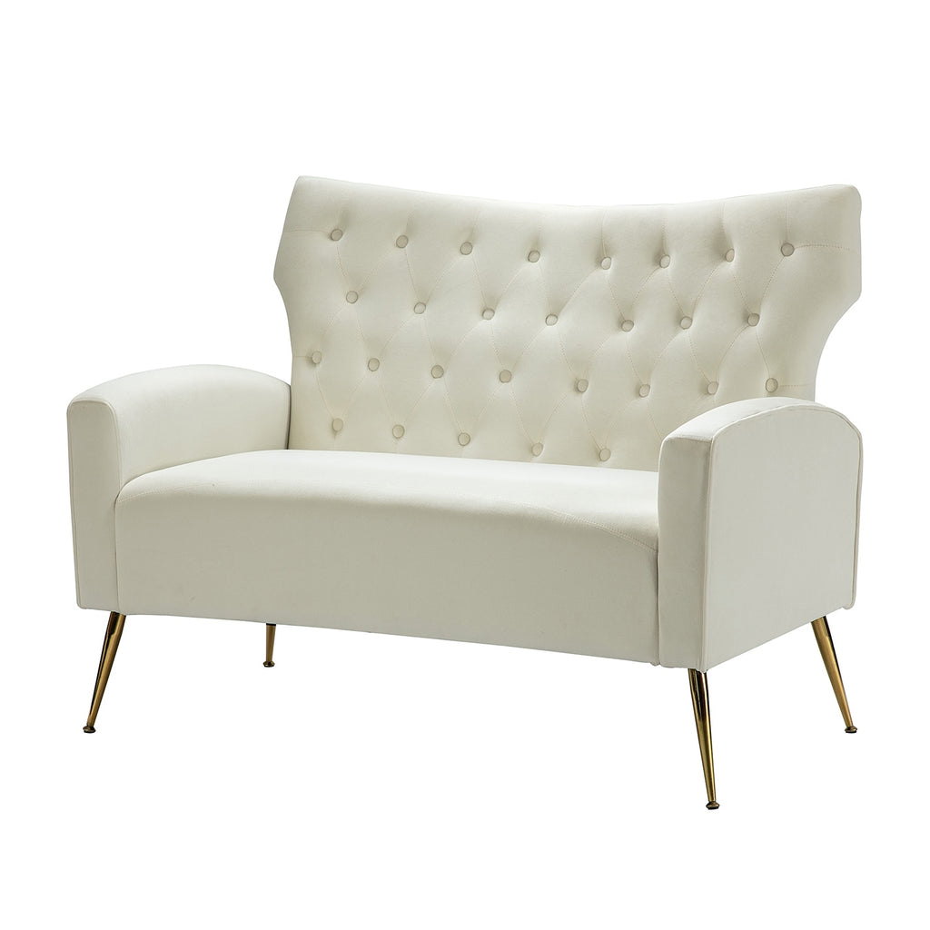 Black Tufted Back Loveseat P109584