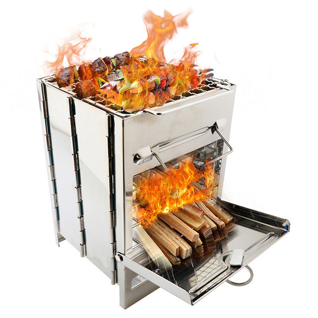 Stainless Steel Wood Burning Camping Stove F8927