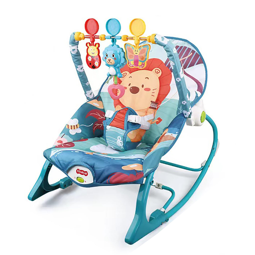 Blue Electric Baby Swing Bouncer Infant Seat with Music Hanging Toys X2126