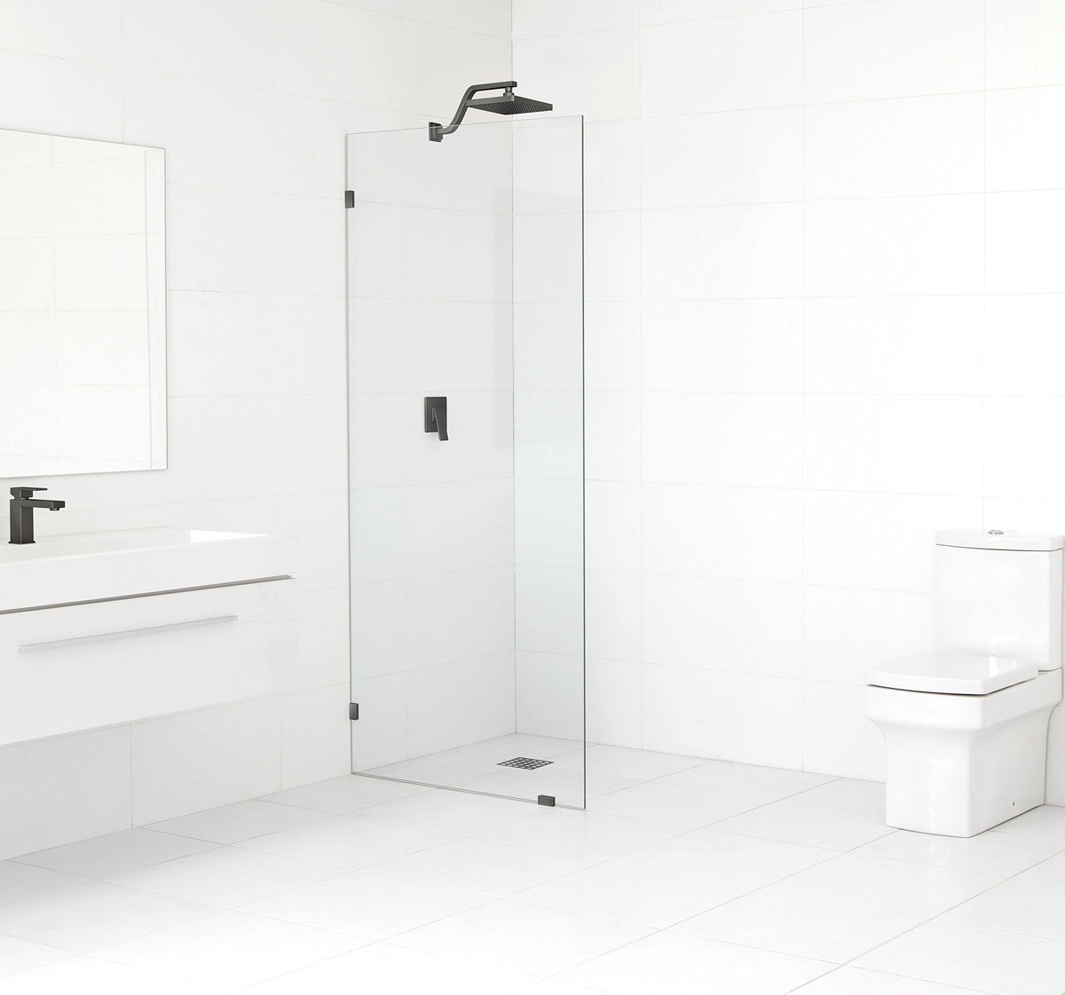 Frameless Fixed Glass Panel Oil Rubbed Bronze O64098