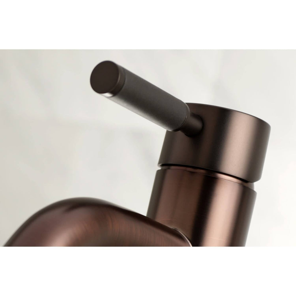 Matte Black Brushed Nickel Single-Handle Bathroom Faucet with Push Pop-Up O5271