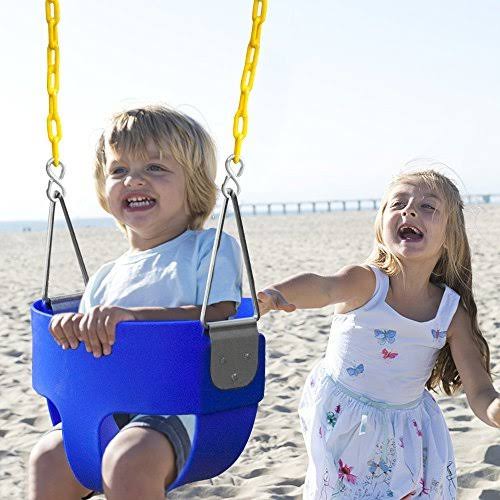 Toddler Swing with 2 Carabiners High Back Full Bucket Seat U492959