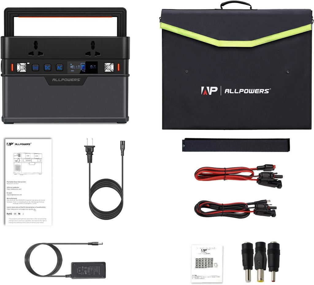 300W 288Wh Portable Power Station with 100W Foldable Solar Panel S3297