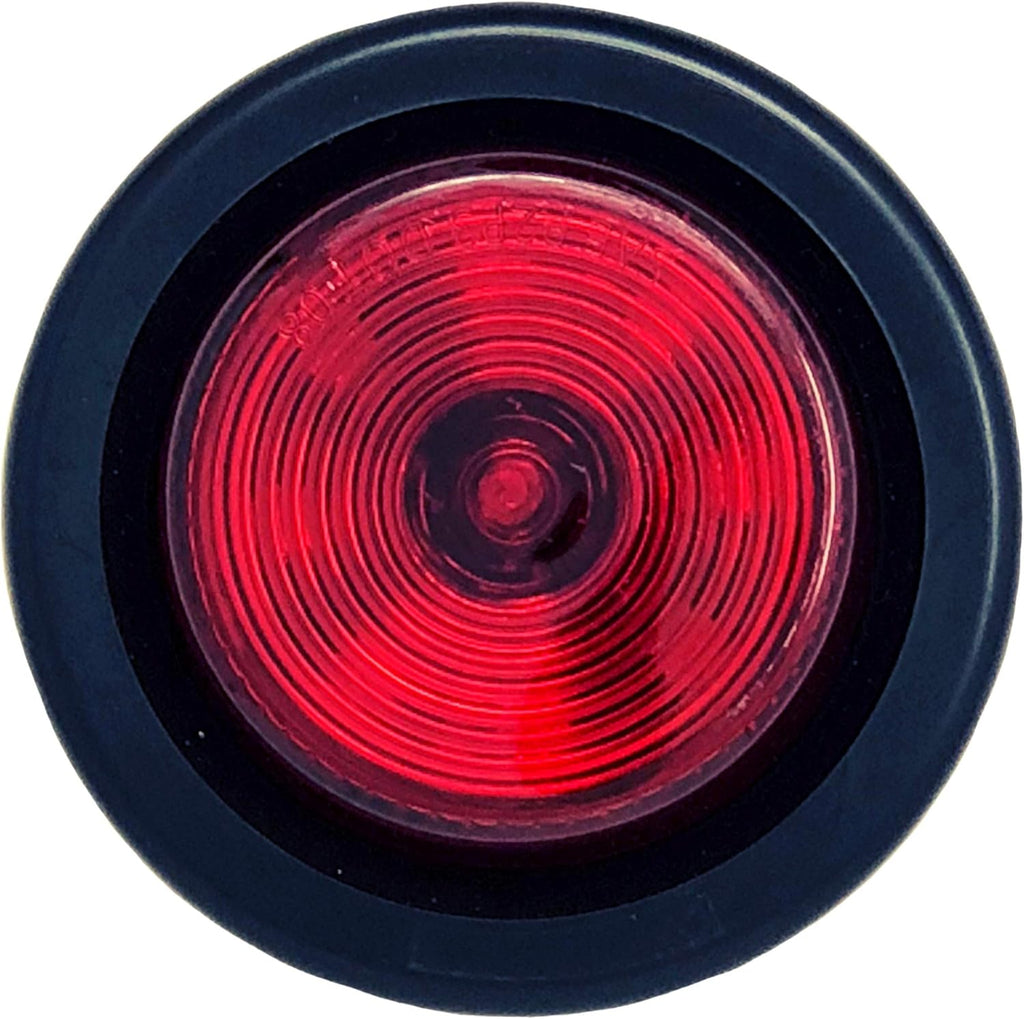2" Round 9 LED Trailer Side Marker Clearance Light, 5 Amber + 5 Red, Pack of 2 N88678