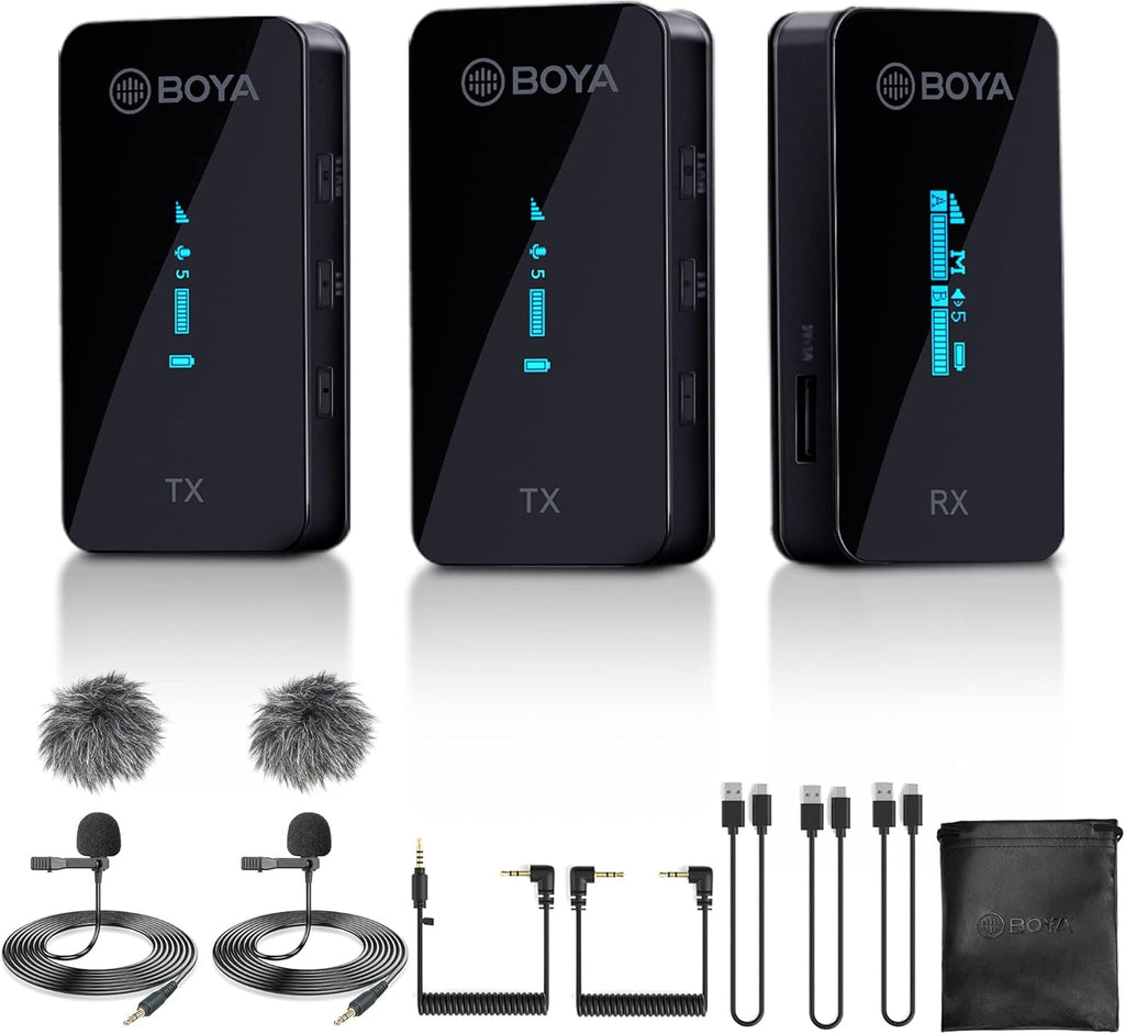 2.4GHz Wireless Dual Channel Cordless Lapel Microphone System L727