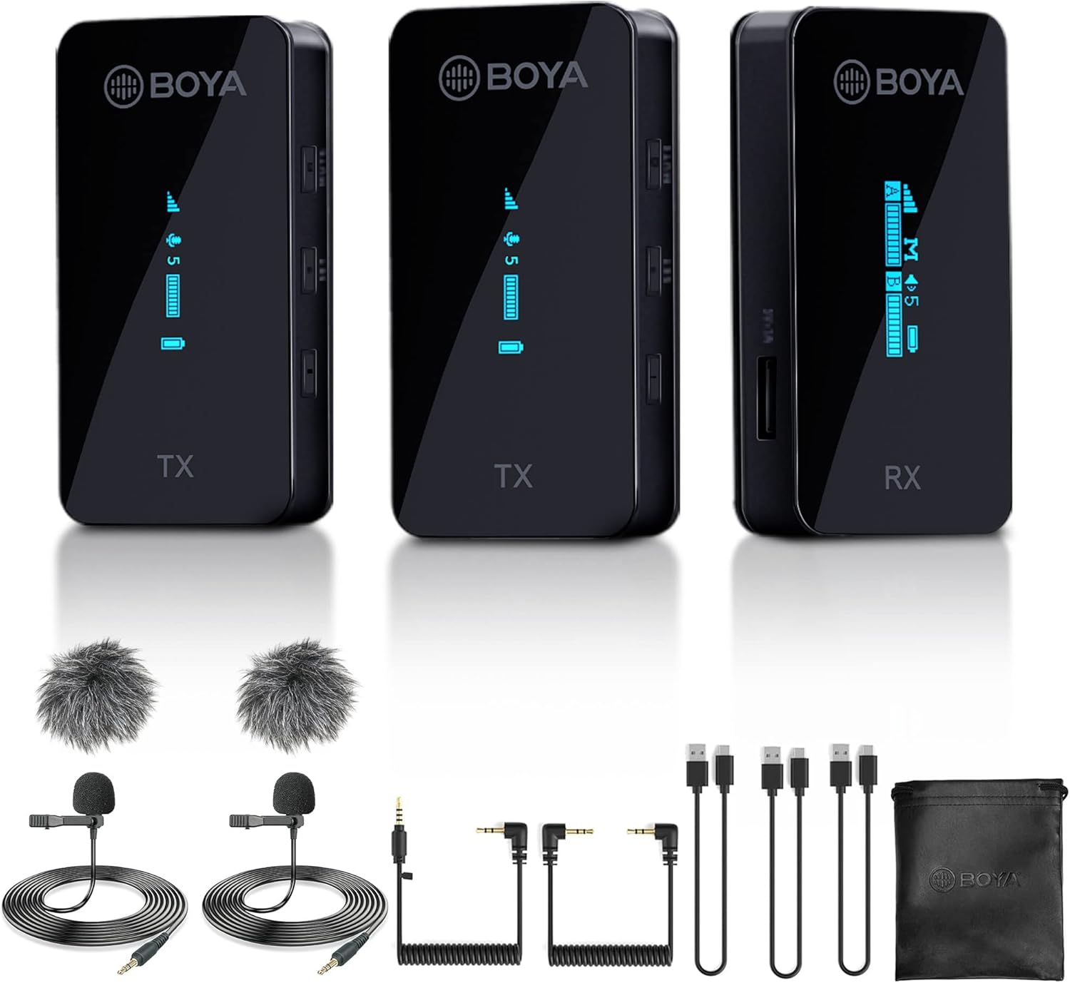 2.4GHz Wireless Dual Channel Cordless Lapel Microphone System L727