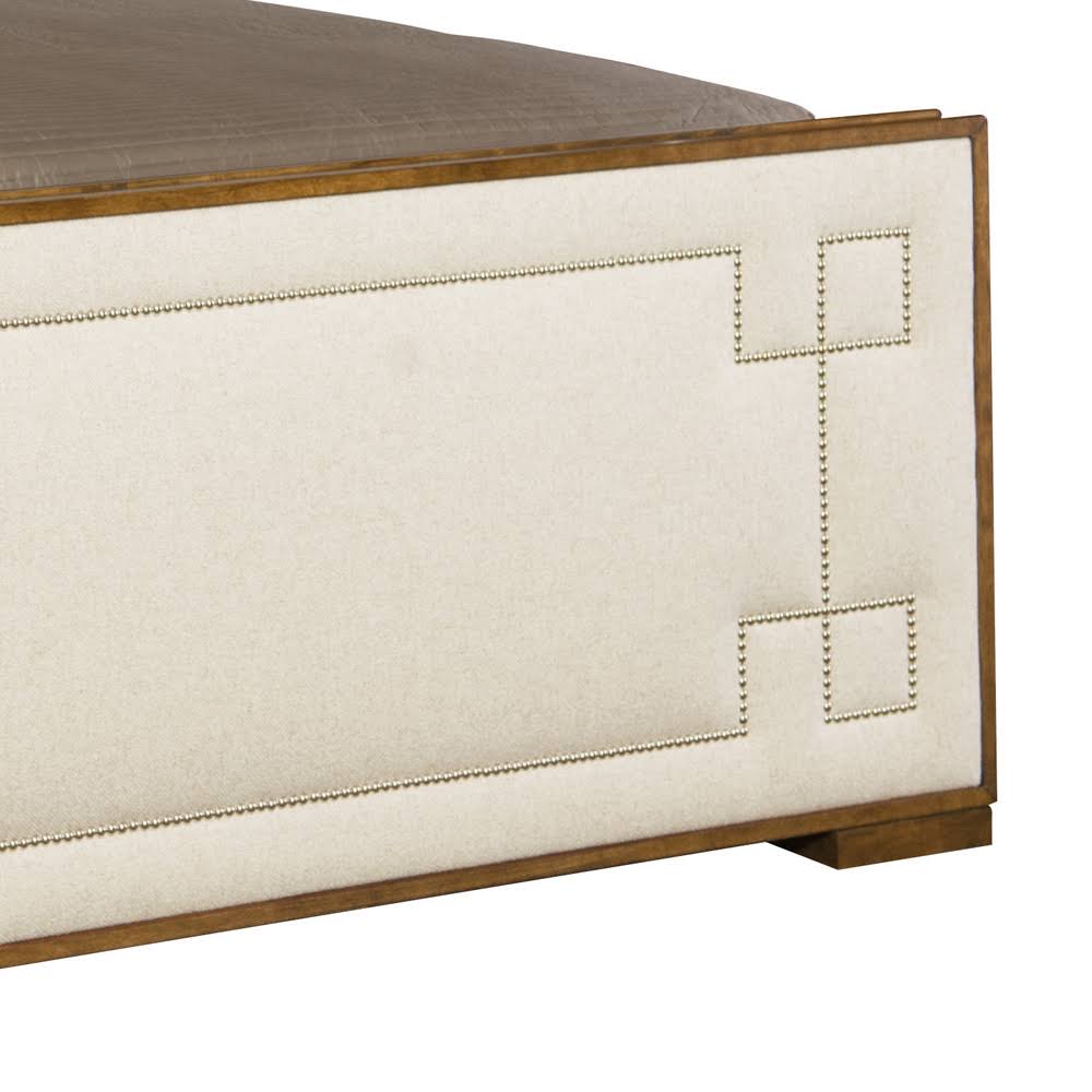 Dark Caramel Queen Upholstered Panel Bed Y3956