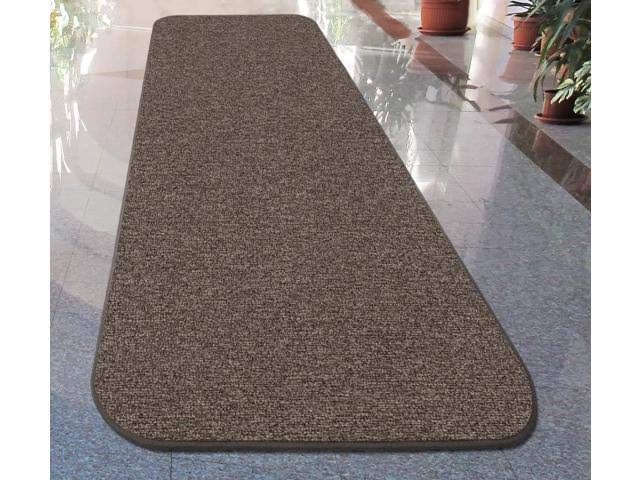 12 ft. x 48 in. Pebble Gray Skid-Resistant Carpet Runner Y7473