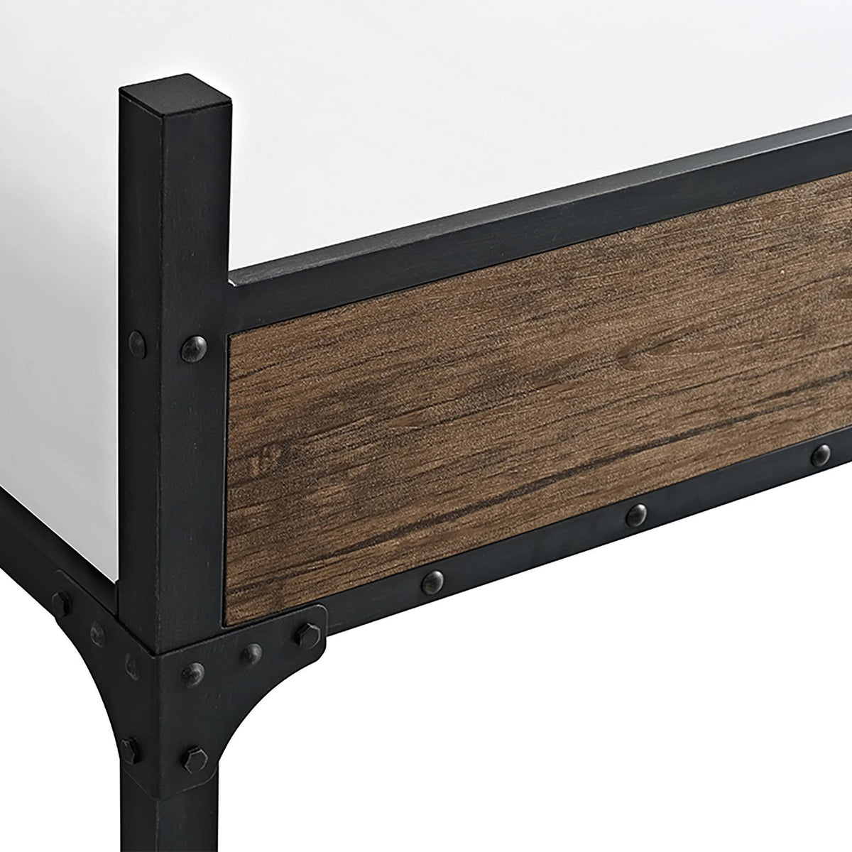 Twin Over Twin Rustic Wood Bunk Bed Brown Y11239