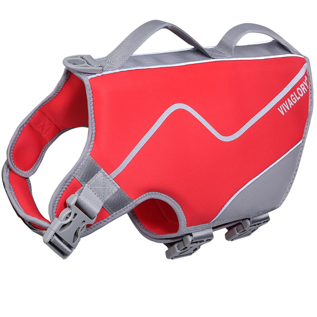 Red Neoprene Dog Life Jacket K13243
