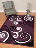 Plaza Gabriela Runner Rug, Geometric Pattern, Plum, 2'3 X 7'2" R6789