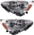 Driver and Passenger Side Headlight with Bulbs U672