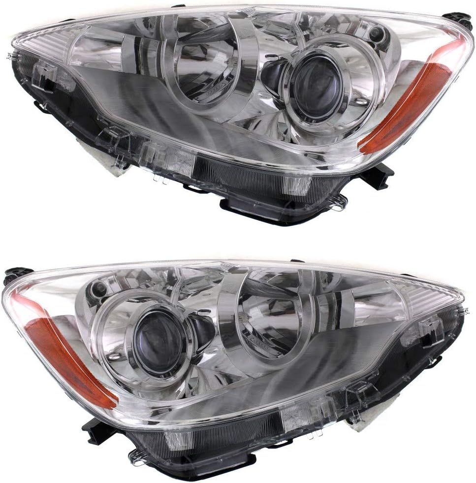 Driver and Passenger Side Headlight with Bulbs U672