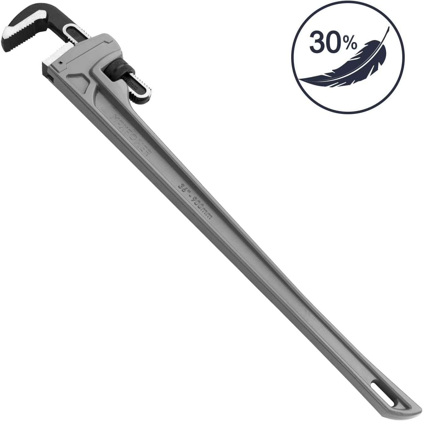 Aluminum Pipe Wrench 36-Inch Heavy Duty Straight Pipe Wrench Pack of 2 X49779