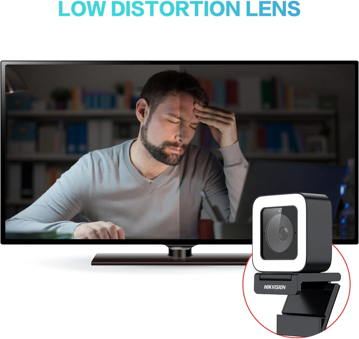 2K HD Webcam with Light Microphone, 2 Built-in Noise Reduction Mics, Autofocus, 30fps Type C USB2.0, Tripod Pack of 2 D55763