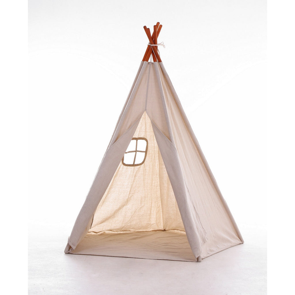 Natural Cotton Canvas Teepee Tent for Kids J8502