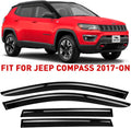 4 Pieces Black Rain Guards for Jeep Compass R117626