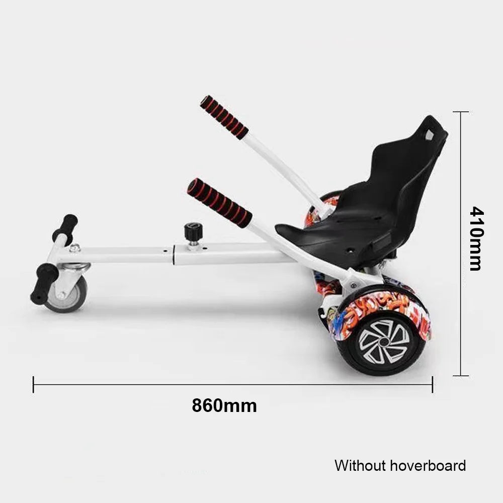 Hoverboard Attachment Adjustable Scooters Hand-Operated Seat Rear Wheel W671