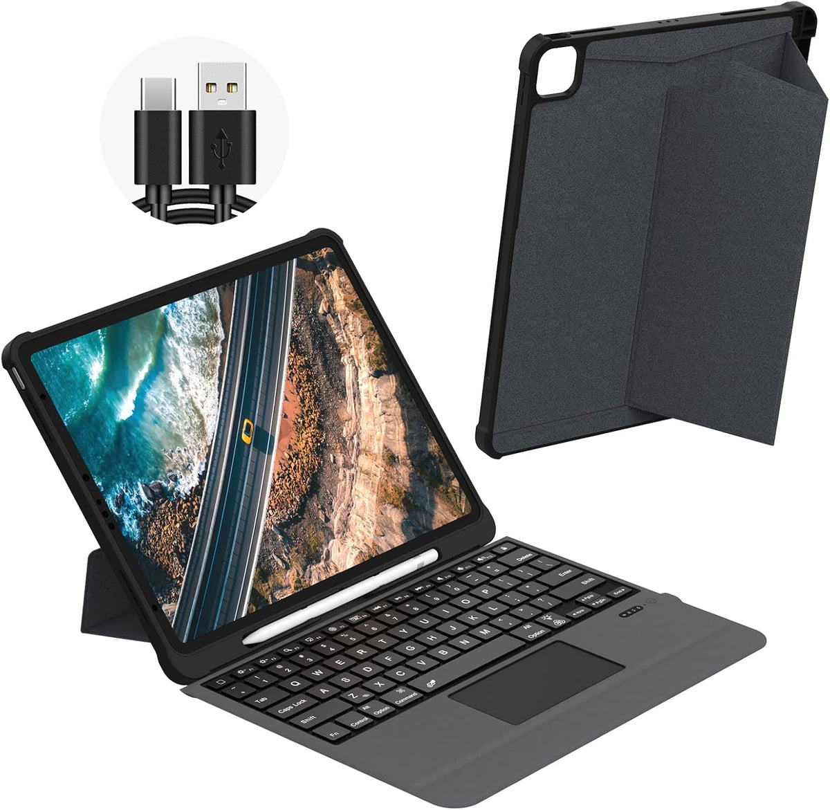 Leather Folio Case with Keyboard for iPad Pro 12.9 inch I8793